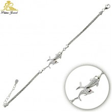 Gümüş Zirkon Taşlı Bilezik / Bileklik